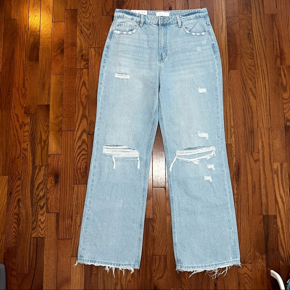 Vervet Blue “Leslie” 90’s Vintage Flare Distressed Jeans Size 31